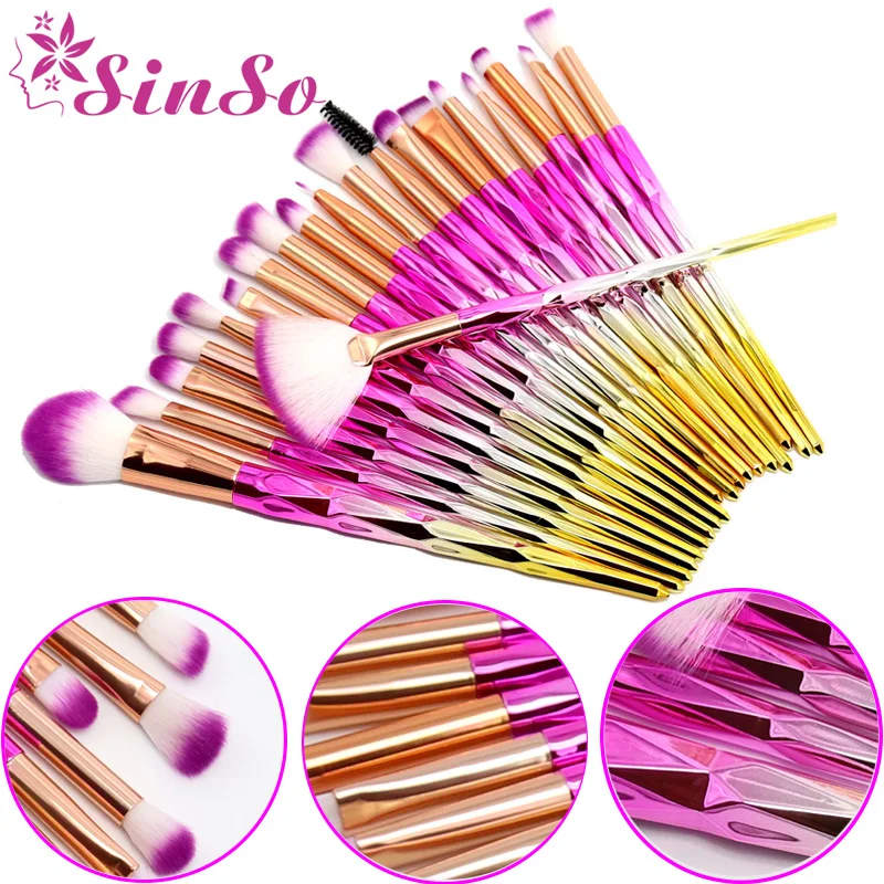 

SinSo 10/20Pcs Unicorn Makeup Brushes Set Powder Eye Shadow Foundation Blush Eyebrow Make up Brushes Kit Cosmetics Brush Tool
