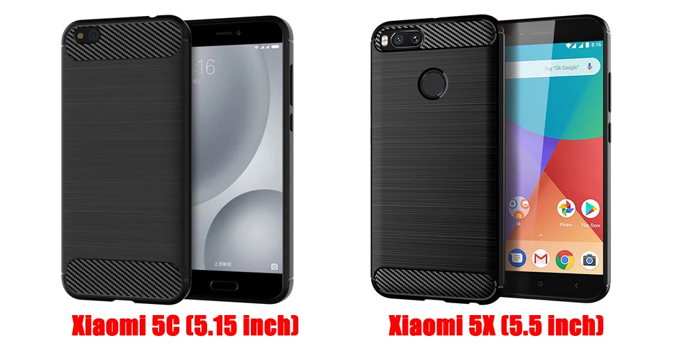 Силиконовый карбоновый чехол для телефона Xiaomi 5C 5X из ударопрочного ТПУ задняя крышка для Xiomi Xiaomi5C Xiaomi5X 5 C X Мягкая прочная Броня