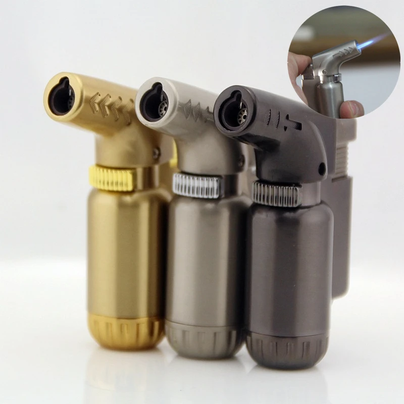 

Mini Gas Lighter metal windproof cigarette lighter Welding Turbo Torch Lighter Gold Silver Black NO GAS Cigarette Accessories