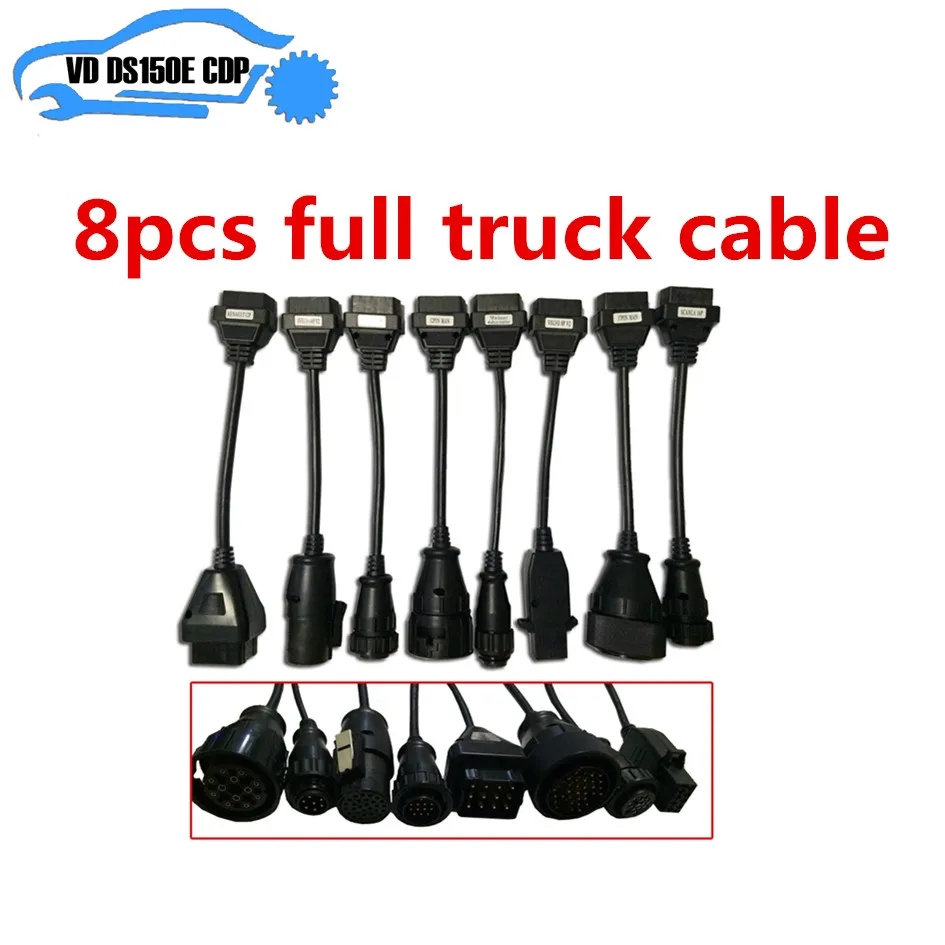 

8pcs full set truck cable for delphis obd adapter cables vd DS150E CDP pro plus new vci