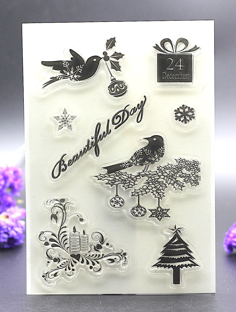 

Clear Stamp bird beautiful day Eva for DIY Scrapbook Card album paper craft silicon rubber roller transparent stamp cut