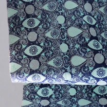 100*110 см Этническая хлопковая ткань с принтом пейсли, с серебряным тиснением, ткань для шитья, хлопок