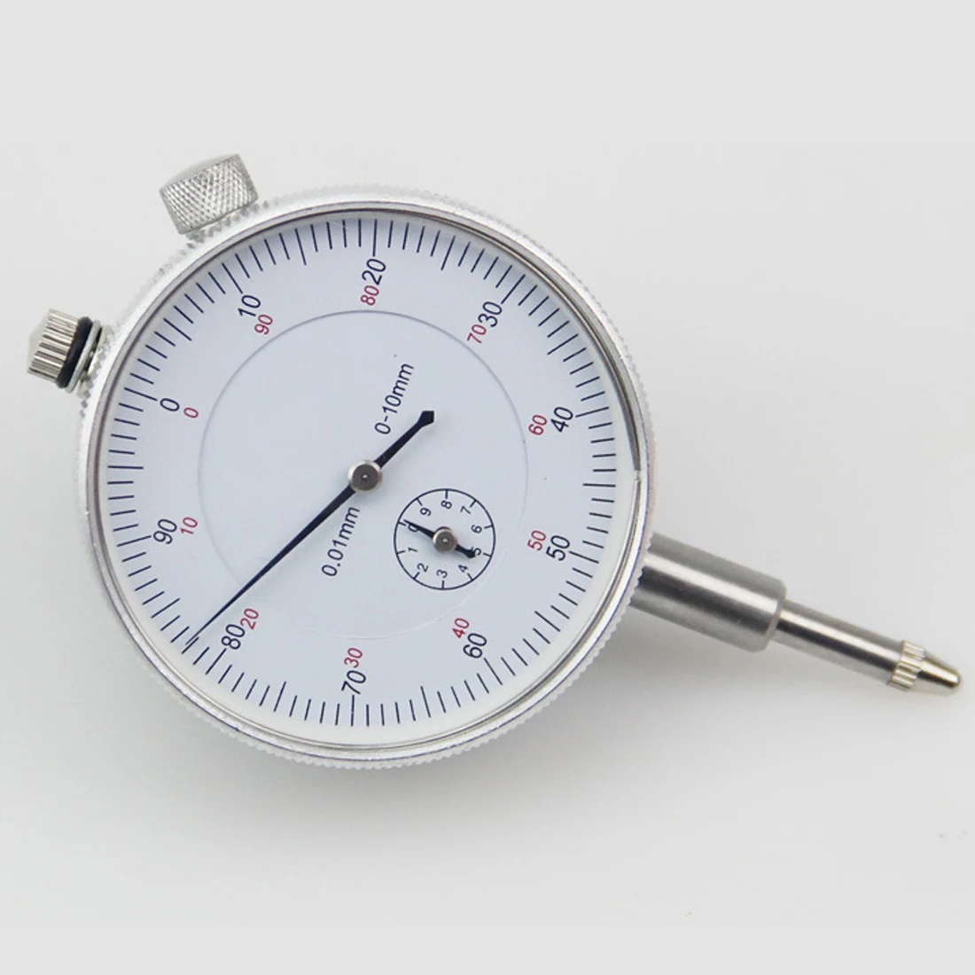 

High Precision 0-10mm Measuring Range Dial Indicator Gauge 0.01mm Accuracy Industrial/Home Use Portable Gauging Tool