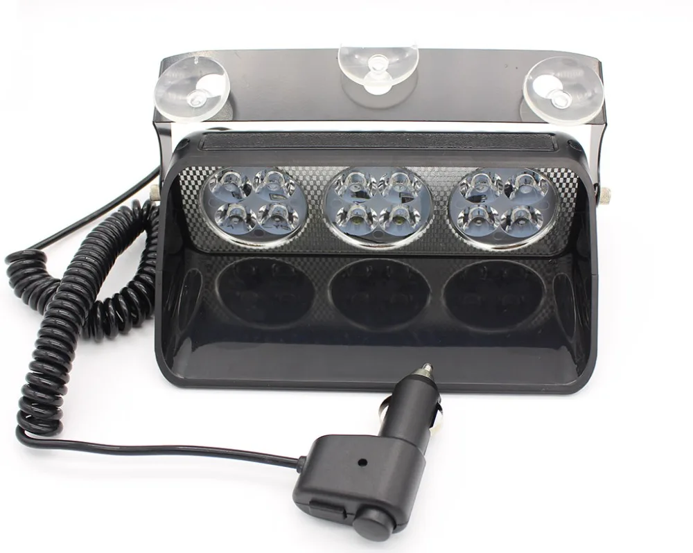 

CYAN SOIL BAY 24W 12 led Car dash strobe light Windshield Warning flash light Police Fireman truck Emergency flasher Fog lamp
