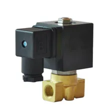 Нормально закрытый Соленоидный клапан воды латунные воздушные клапаны высокий электромагнитный нагнетательный клапан 2 способ прямого действия латунный клапан 1/8 1/4 3/8