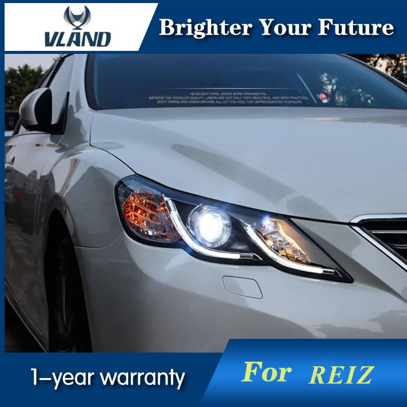 

2Pcs Headlights for Toyota Reiz Headlights 2010-2012 Mark X HID Bi-Xenon Projector Head Lamp