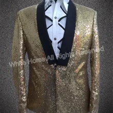 Золотая куртка для мужчин жаккардовый жакет для мужчин Золотой штат куртка блесток сценическая куртка для мужчин певица мужские костюмы представление