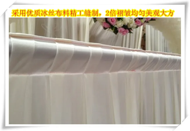 3 м Высокое X6M widewhite свадьба фон с фиолетовым гирлянды события и партии ткани Красивые свадебные фон шторы
