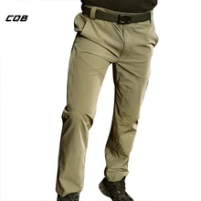 CQB Summer Outdoor Sports Tactical Camping Men's Pants Water Repellent Thin Elastic Teflon Multiple Pockets Hiking Pants