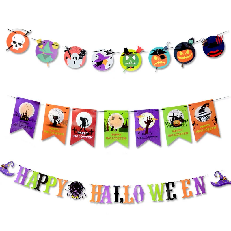 Buy 1pc Halloween Banner Creative Pumpkin Paper