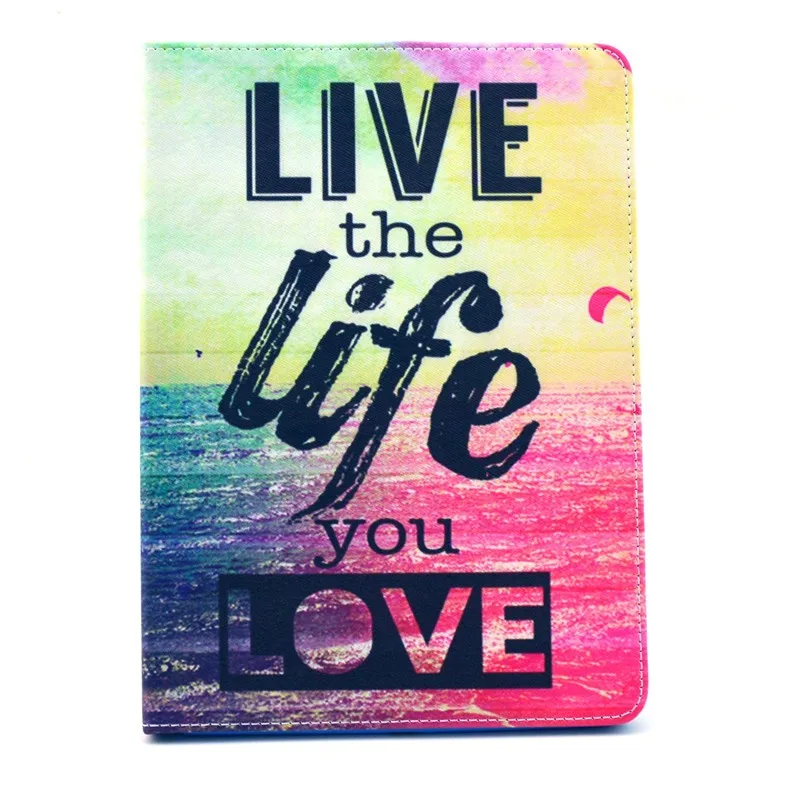 PU Leather Case For iPad Air 2 6 Case Fashion Cartoon Tower Folio Stand Tablet Cover 9.7 Inch Protector Skin For iPad Air 2 New  (23)