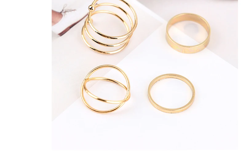 AYAYOO Retro Wedding Rings Set Mixed Hasma Hand Knuckle Midi Female Rings Atique Gold Color Anillos Mujer Jewelry Gift  (5)