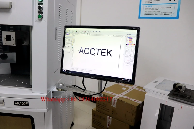 Цзинань AccTek 100 Вт сталь лазерная машина для продажи, волокно лазерная маркировочная машина программное обеспечение ezcad