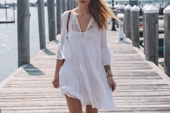 

New Sexy Cover Up Bikini Women Swimsuit Cover-up Beach Bathing Suit Beach Wear Knitting Swimwear Mesh Beach Dress Tunic Robe