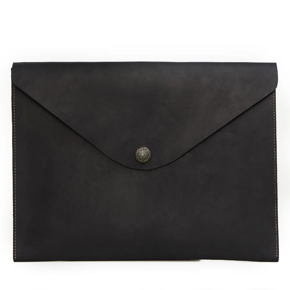 

Brand New arrival 2019 Hand holding briefcase for A4 file package Macbook portfolio for IPAD first layer Genuine leather handbag