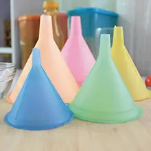 5 шт., цветная пластиковая воронка, маленькая, средняя, большое разнообразие жидкого масла, кухонный набор, воронка, маленькая, средняя, жидкое масло, большое разнообразие, набор