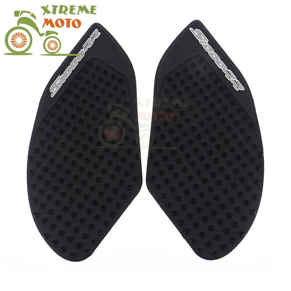 Black Motorcycle Gas Tank Pad Traction Side Pads Gas Fuel Knee Grip