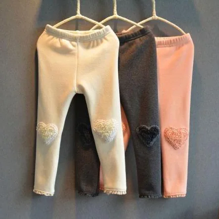 

2019 winter children's clothing female child baby plus velvet thickening legging girl pants