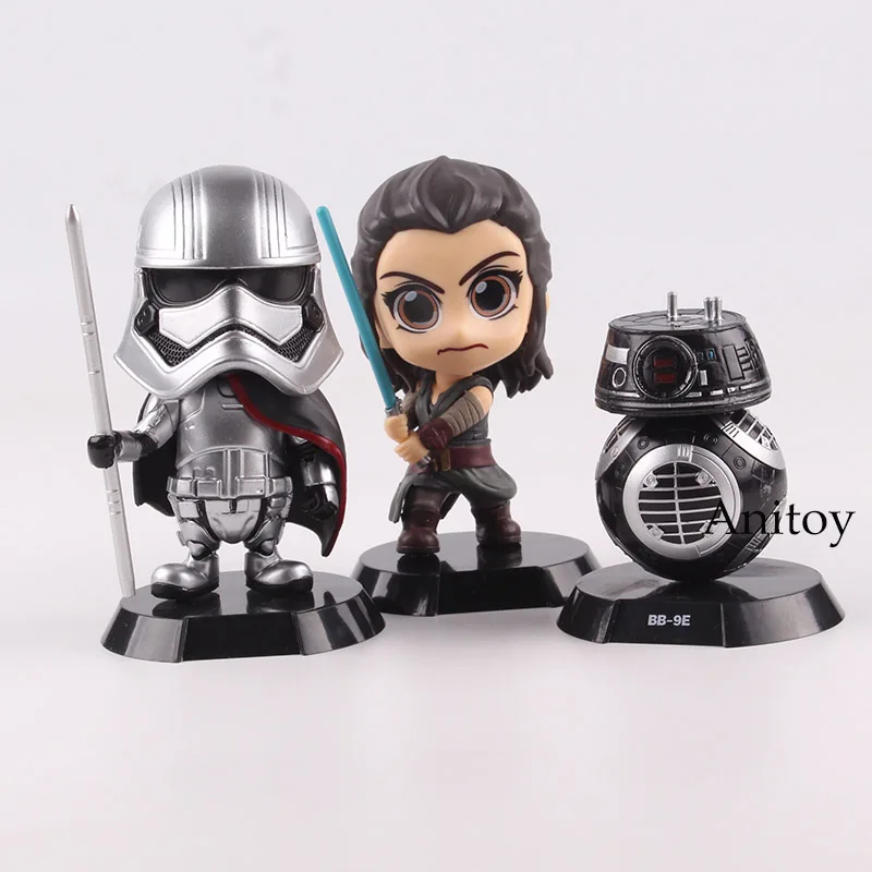 

Cosbaby Star Wars Jedi Knight Action Figure PVC The Final Bobble-head Captain BB-9E Rey Toy 7~10 cm