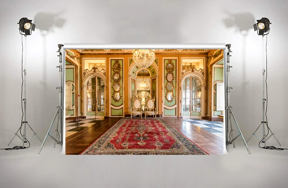 Luxury Palace Interior Photography Backdrop Wedding Photo Background