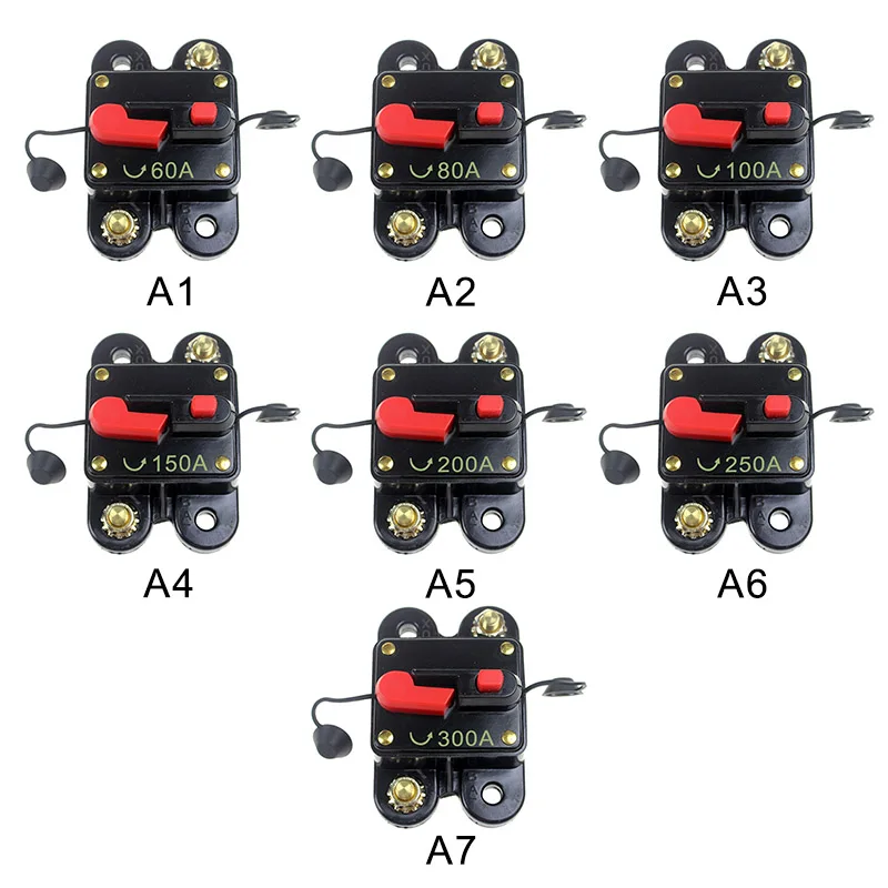 

60-300A Car Audio In Line Automatic Recovery Protection Circuit Breaker Fuse Automatic Recovery Protection Holder Dropship