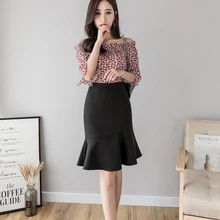 Высокая талия рыбий хвост юбка женская летняя новая дикая длинная сумка с оборками бедра юбка женская aa174