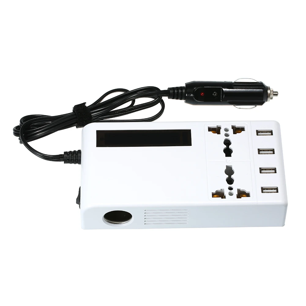 Автомобильный инвертор Мощность DC12V/24 V постоянного тока до AC100-230V 60 W/120 W переменной автомобильного прикуривателя автомобиля-Стайлинг с 4 Зарядка с usb-разъемом