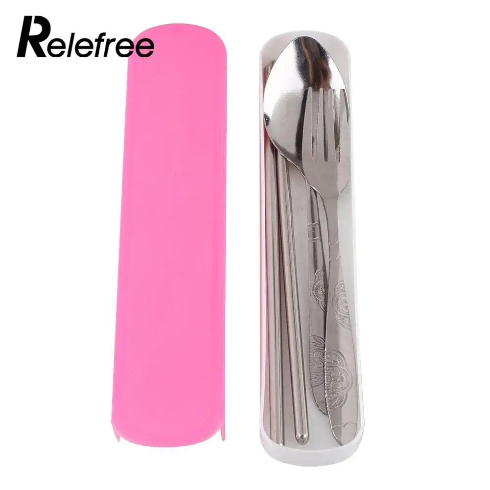 Cuchillo Portable cuchara tenedor cubiertos acampar al aire libre viaje comer vajilla