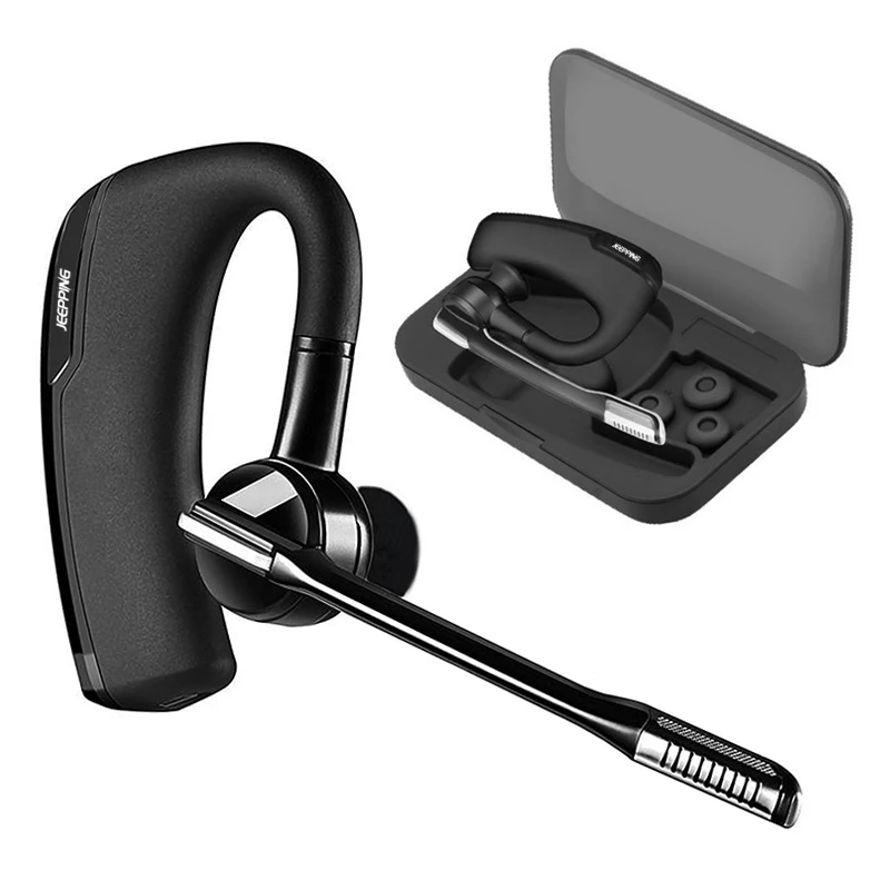 V8 Stereo Handsfree Wireless Business Bluetooth Earphone Headphones Car Driver Handsfree Bluetooth Headset with Storage Box bluetooth-earphones