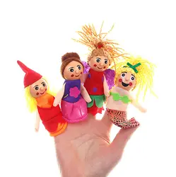 Милые 10-15 см 1 компл. Палец Кукольный Детские плюшевые игрушки мультипликационных животных Палец Кукольный Детские плюшевые игрушки для