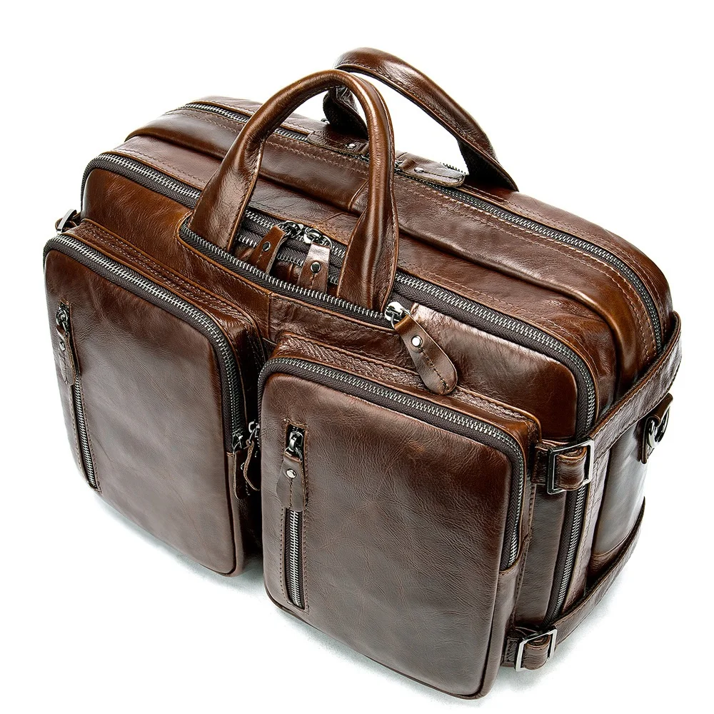 Real genuine leather Men's Backpack Bags laptop Satchel briefcase New shoulder 