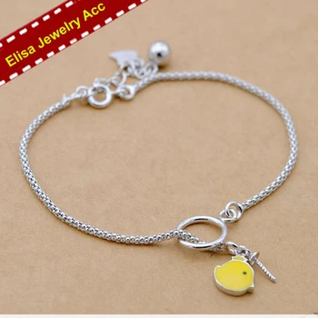 

S925 Sterling Silver Pearl Bracelet Jewelry Findings&Components Women DIY Pearl Bangle Accessory 3Pcs/Lot