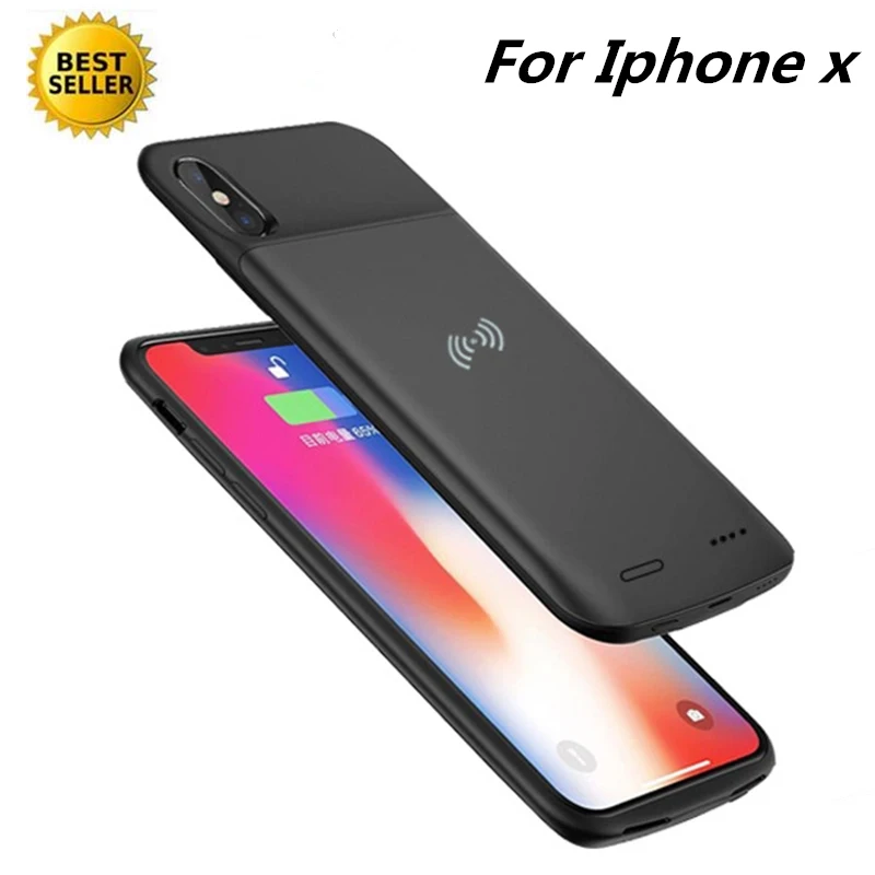

For iphone X Power Case 3600 Mah Wireless Charging Smart Phone Stand Charger Cover Smart Power Bank For iphone X Power Case