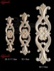 Unpainted Wood Oak Carved Wave Flower Onlay Decal Corner Applique for Home Furniture Decor Decorative Wood Carved Long Applique ► Photo 3/6