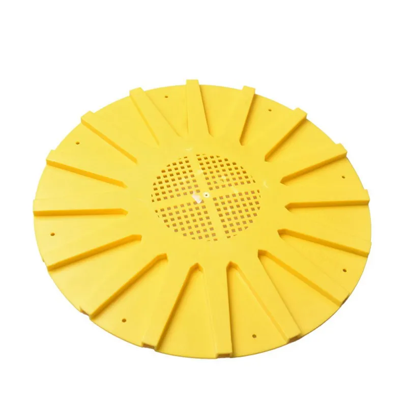 

Round Yellow Beehive Round Door 16 Way Bee Escapes Beehive Gate Beekeeping Supplies Made Of Plastic