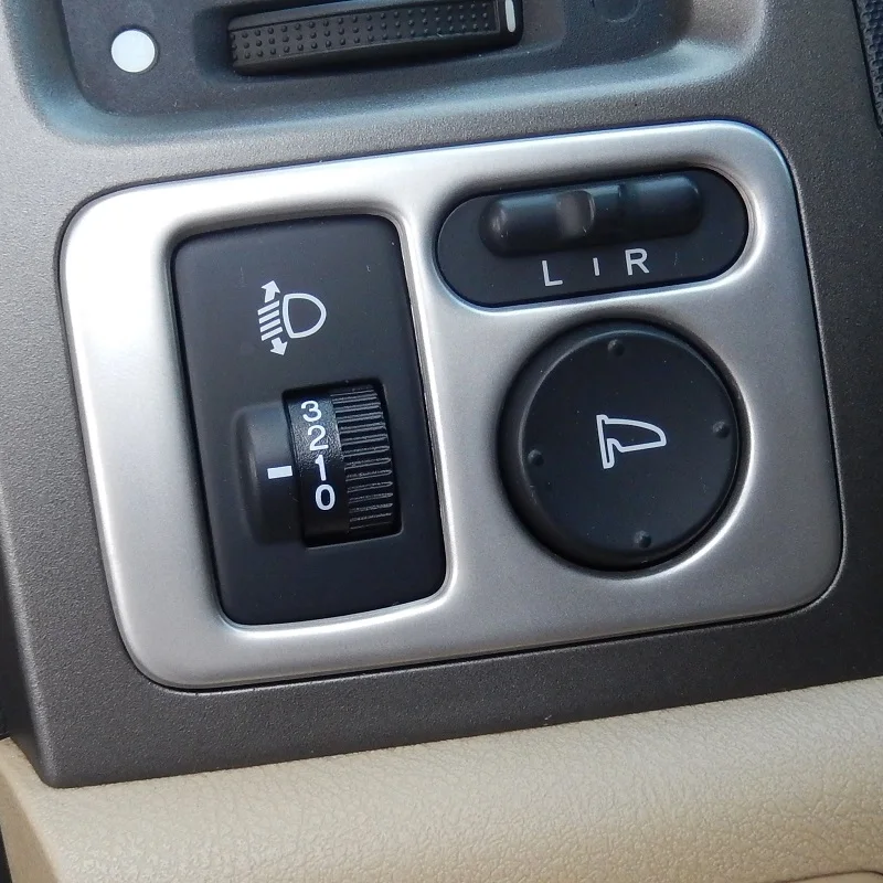 

LHD RHD Stainless Steel Head Light Lampside Mirror Switch Button Cover Interior Trim for Honda CRV CR-V 3 2008 2009 2010 2011