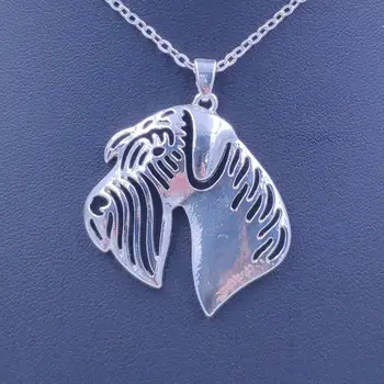 

2018 New Cute Schnauzer Necklace Dog Animal Pendant Gold Silver Plated Jewelry For Women Female Girls Kids Ladies N104