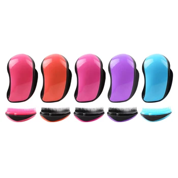 

5 colors Mini Cute Comb Professional Anti--Static Tangle Massage portable Hair Brush For Hair Care Styling Tools