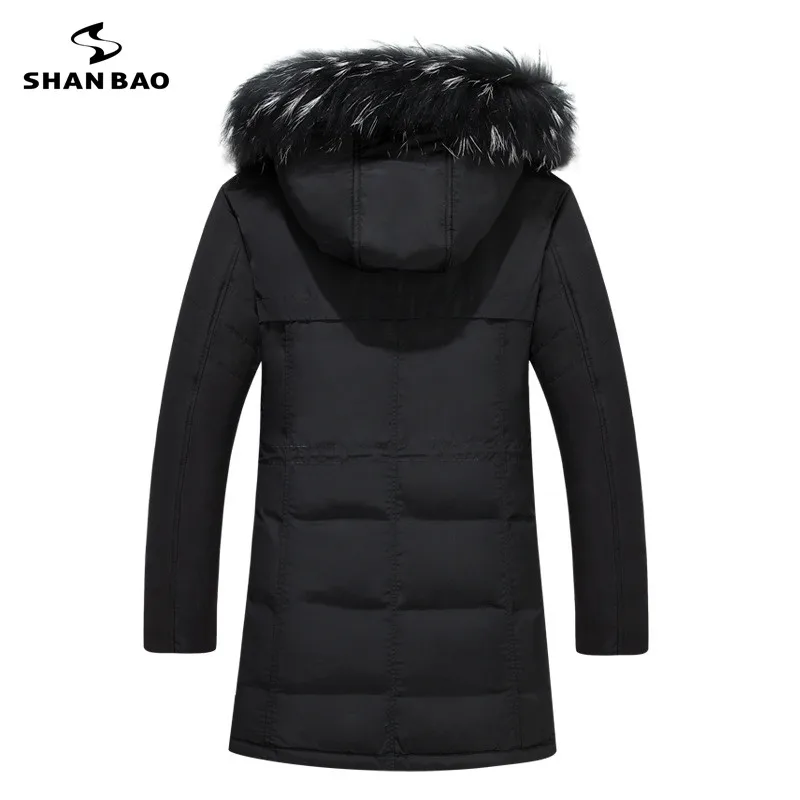 Зимний роскошный Высококачественный меховой плюс вельветовый утолщенный теплый мужской повседневный пуховик с капюшоном большой размер парка пальто 8896