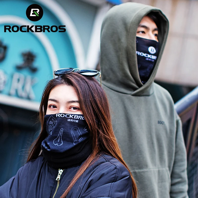 ROCKBROS уличная спортивная полумаска высокая эластичность флис лыжная маска
