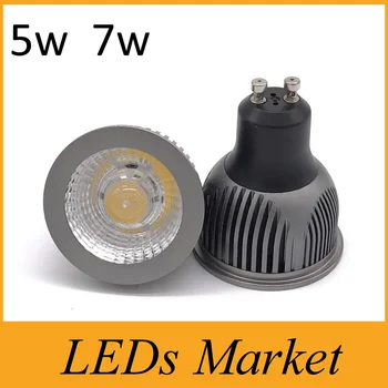 

GU10 MR16 LED COB Spotlight Dimmable 5w 7w led Spot Light Bulb high power lamp AC DC 12V or 85-265V