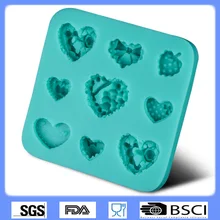 DIY кухонные инструменты 3D силиконовая форма для помадки шоколадная Форма торт приборы для украшения выпечки инструмент разного дизайна сердца CD-F338