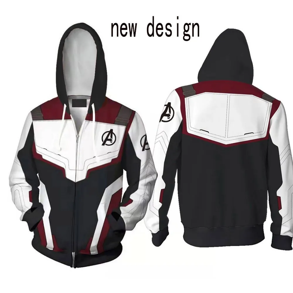  Men Women Avengers Endgame Realm Cosplay Hoodies 3D Pullover Sweatshirt Quantum Realm Superhero Zip