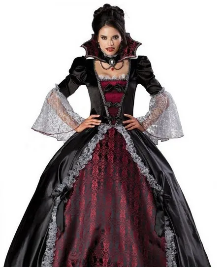 Dulux классический Хэллоуин вампир зомби-Дьявол Королева Хэллоуин Косплей костюмы карнавальное платье наряд для взрослых женщин