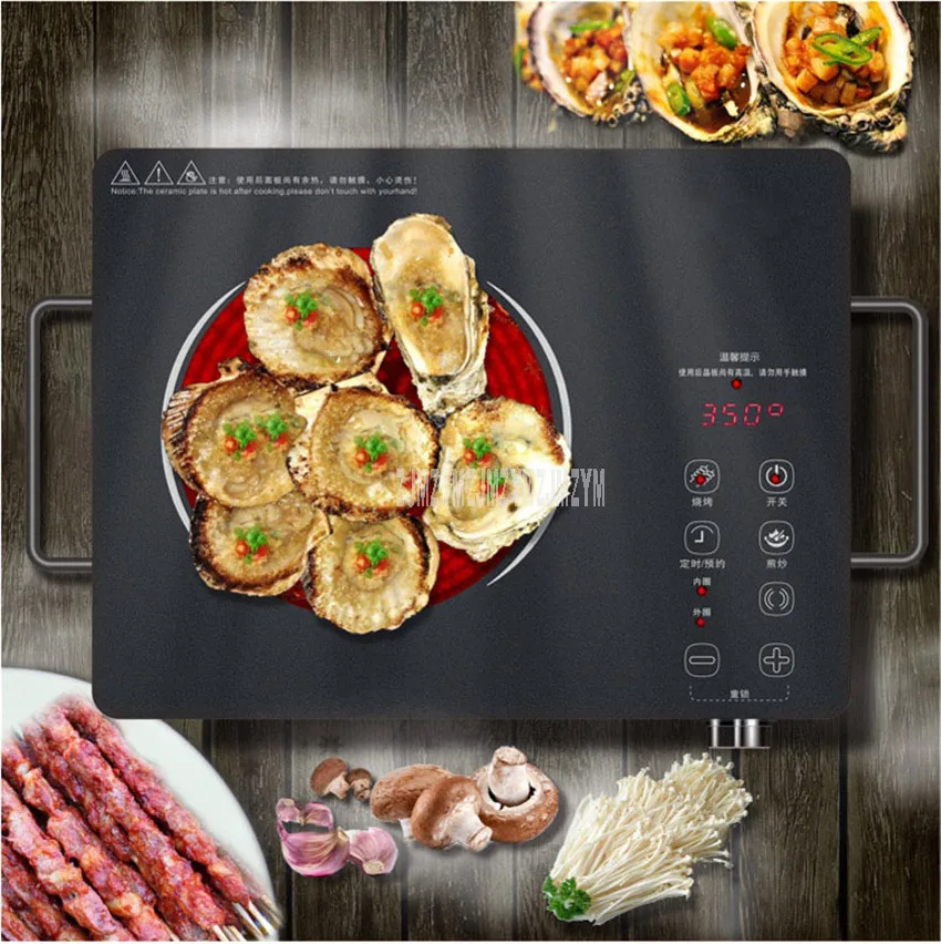 2200W Touch Control Waterproof Mini Electric Ceramic Stove Induction Cooker Microcrystalline Panel No Radiation Cooktop 220V