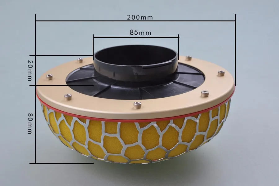 Для " Универсальный хром Mesh Short Оперативная память холодной INTAKE гриб воздушный фильтр желтый [qpl148]