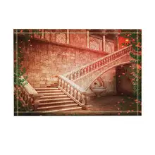 Готический Декор Западный Ретро Дворцовая лестница в окружении цветов коврики для ванной нескользящие двери коврики пол EntrywaysDoor коврики