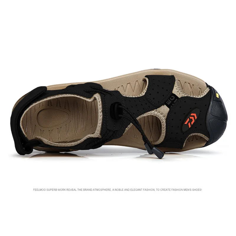 Sapatos de Água Sapatos de Pesca de Pesca Sapatos de Escalada ao ar Sandálias de Couro Verão Dawa Pesca Caminhadas Livre Sandálias Respirável 11 Cheap Roupas de pesca