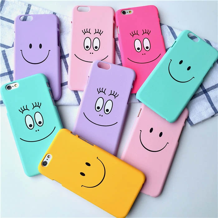 韓国candyカラー漫画笑顔絵文字マットハード裏表紙capa Carcasas Funda小箱coque用iphone 6 6 S 6 Plusプラスチックcase For Iphone For Iphone 6fundas Carcasas Aliexpress