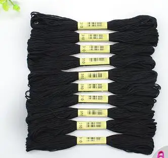 

310-12pcs Black Anchor Cross Stitch Cotton Crochet Embroidery Thread Floss Skein 8m